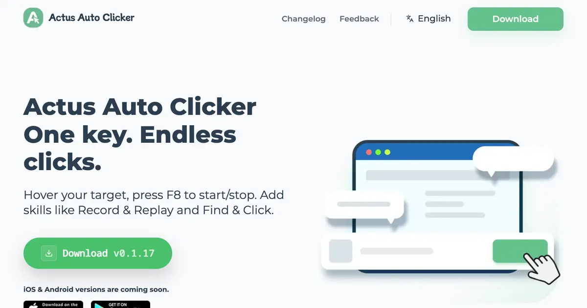 Actus Auto Clicker官网首页截图