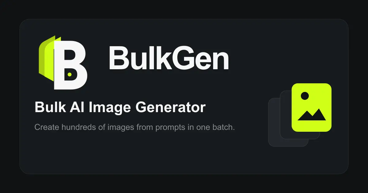 Bulk AI Image Generator官网首页截图