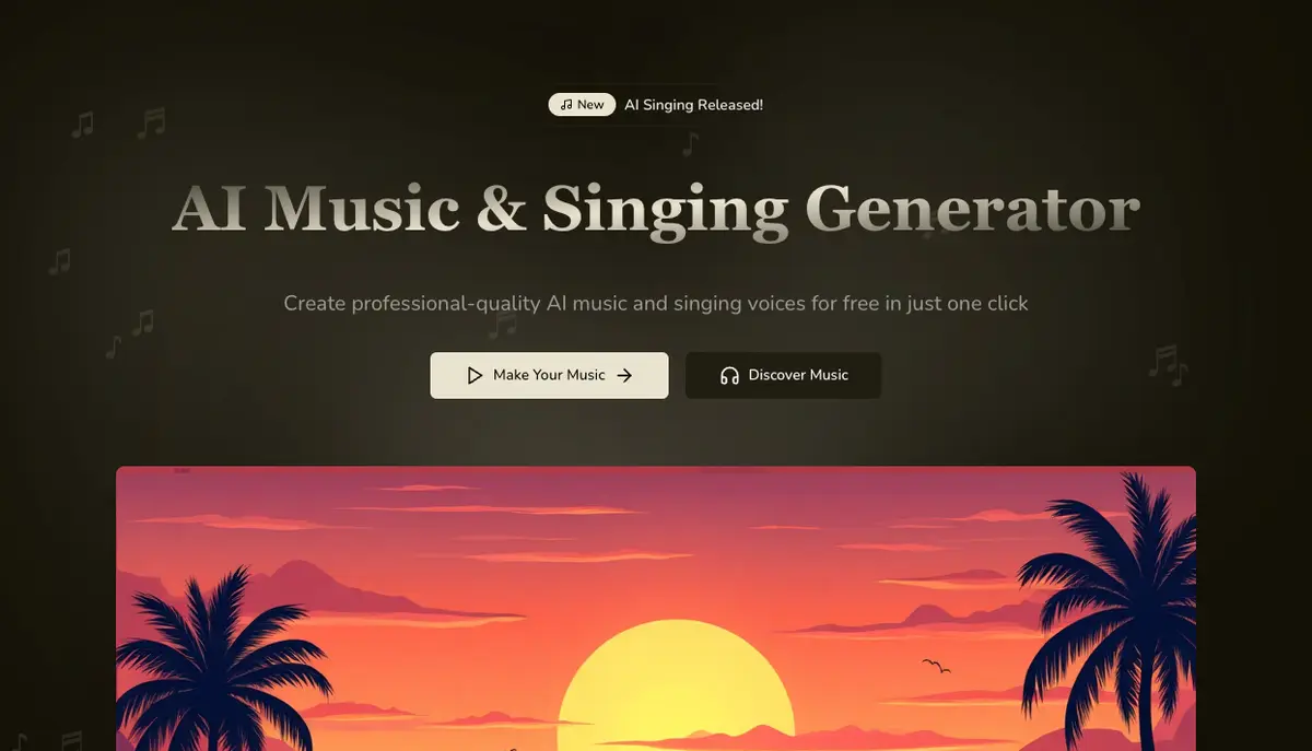 AI Singing官网首页截图