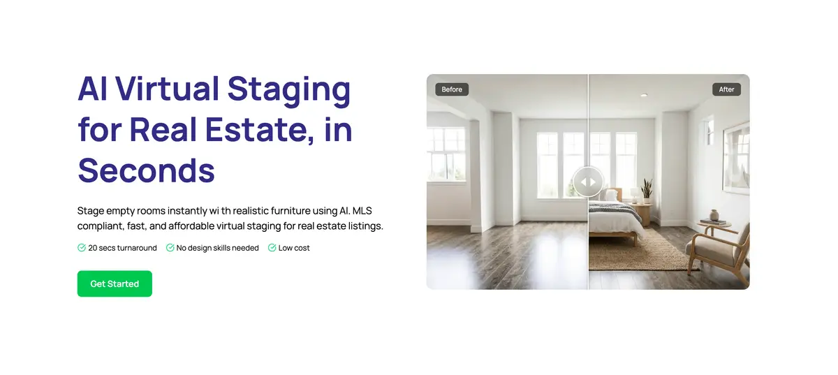 AI Virtual Staging官网首页截图