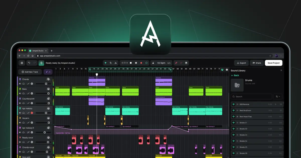 Amped Studio官网首页截图