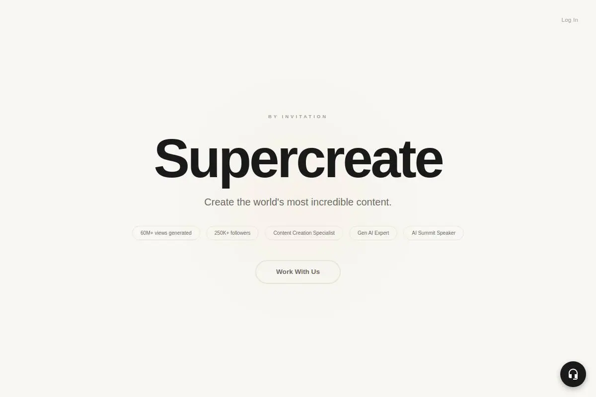 Supercreator AI官网首页截图