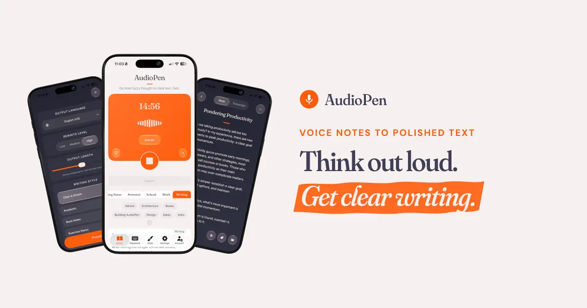 AudioPen官网首页截图