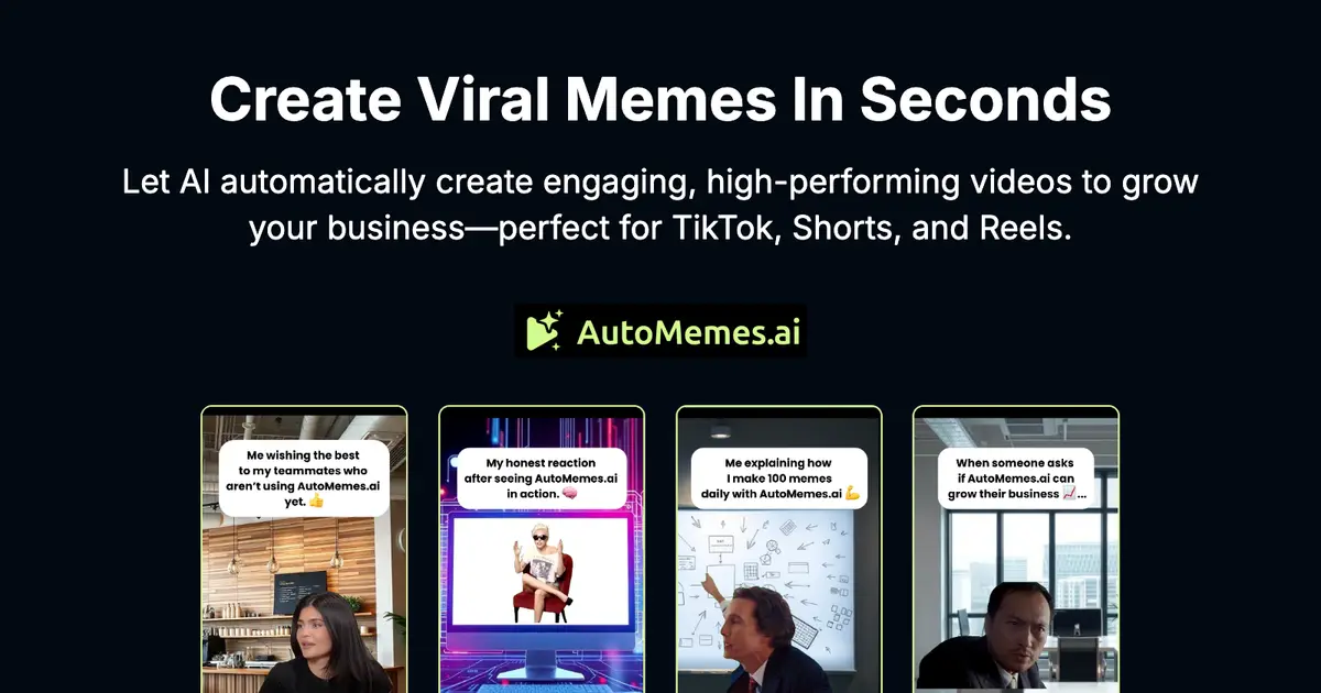 AutoMemes.ai官网首页截图