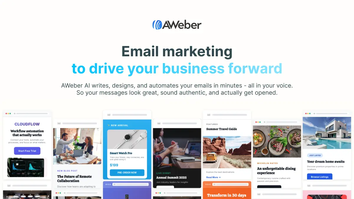 AWeber官网首页截图