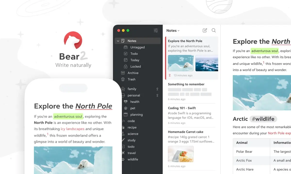 Bear官网首页截图