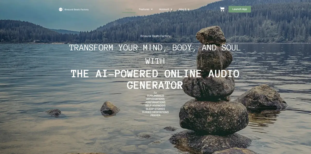 Binaural Beats Factory官网首页截图