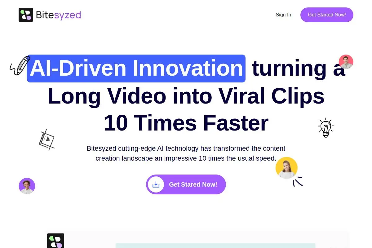BiteSyzed AI官网首页截图