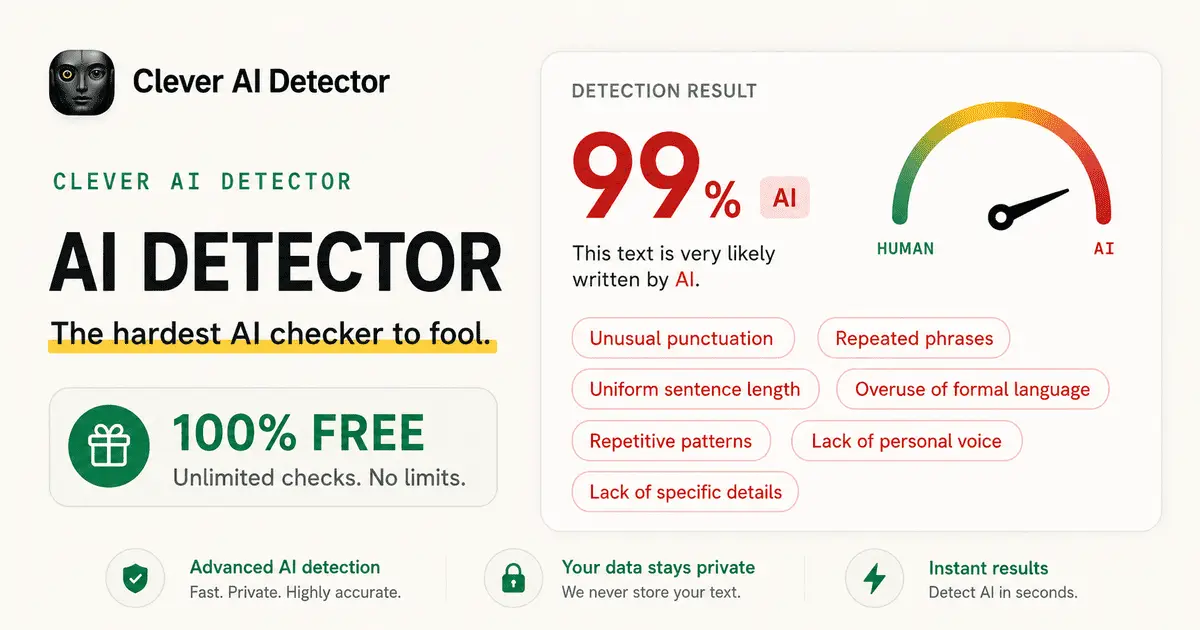 Clever AI Detector官网首页截图
