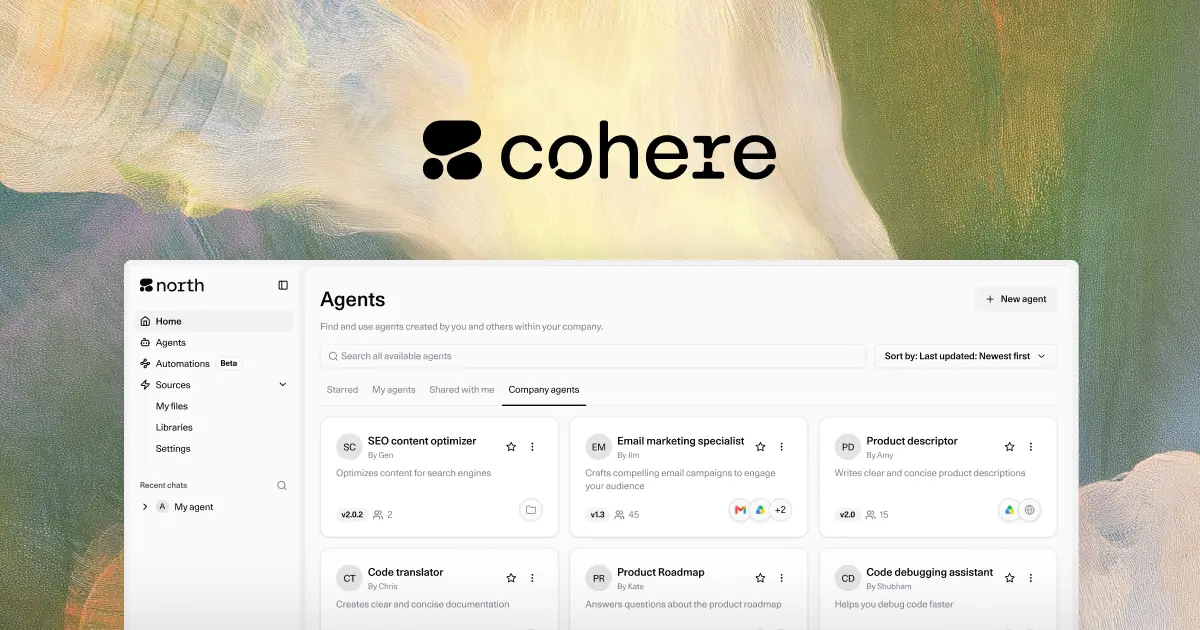 Cohere官网首页截图