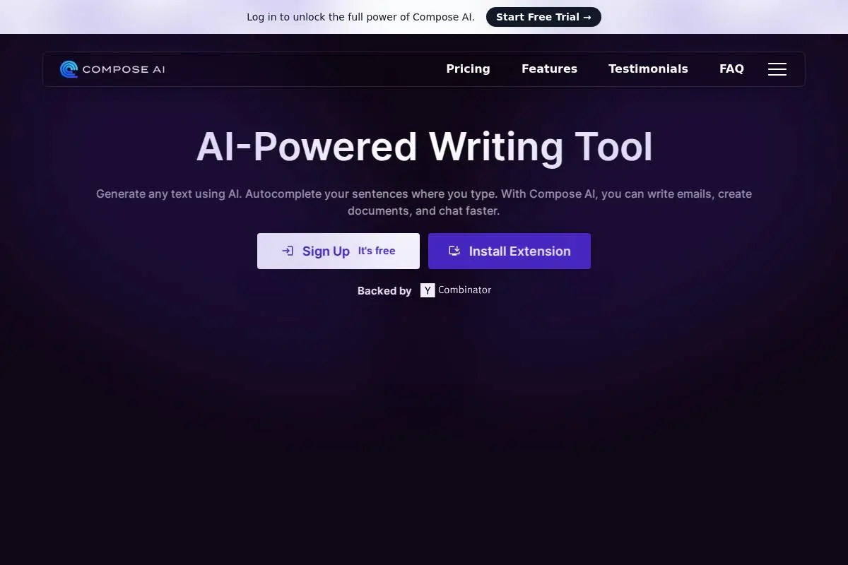 Compose AI官网首页截图