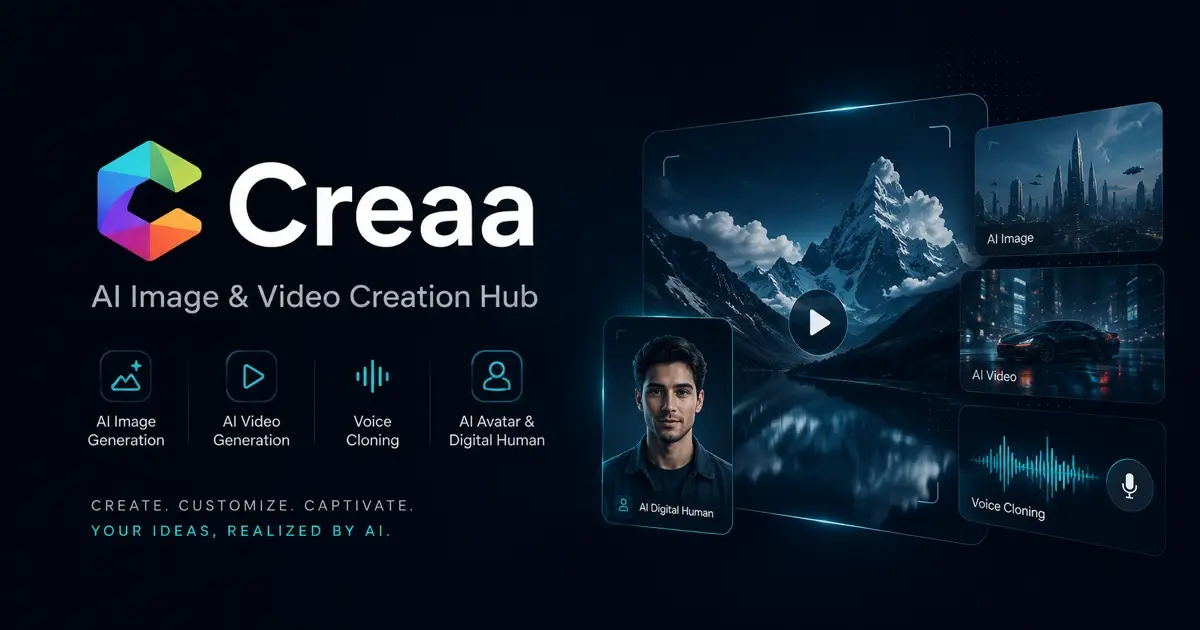 Creaa.ai官网首页截图