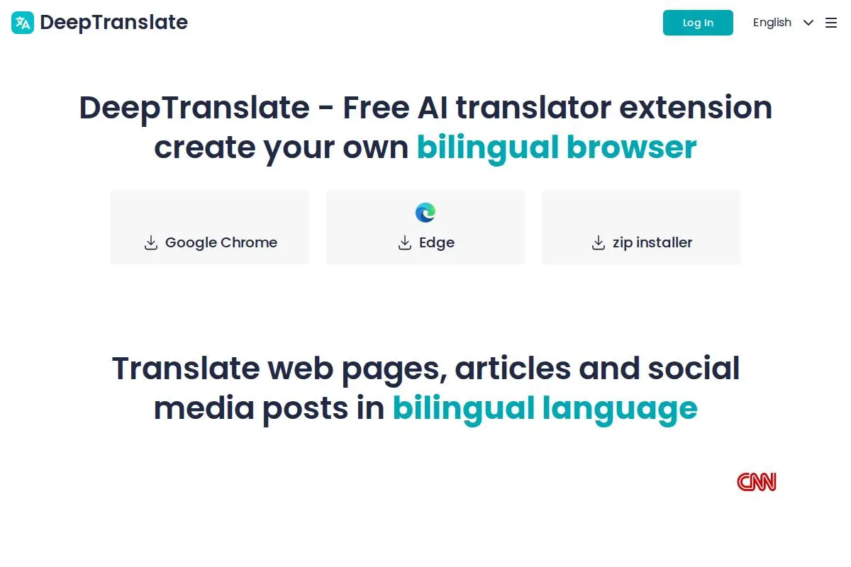 Deeptranslate官网首页截图