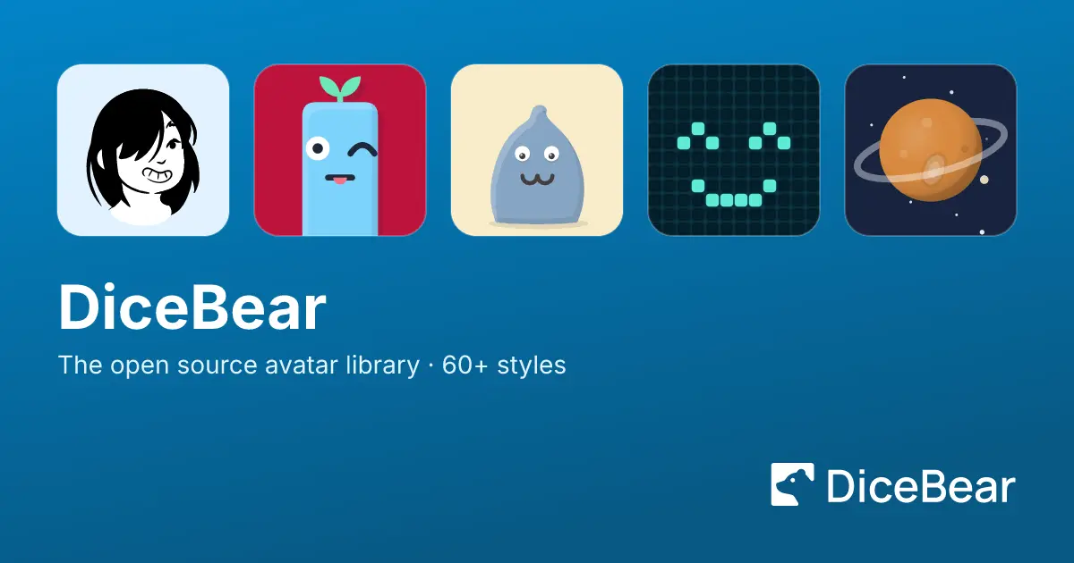 DiceBear官网首页截图