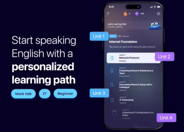 ELSA Speak官网首页截图