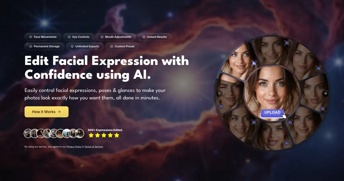 Expression Editor AI官网首页截图