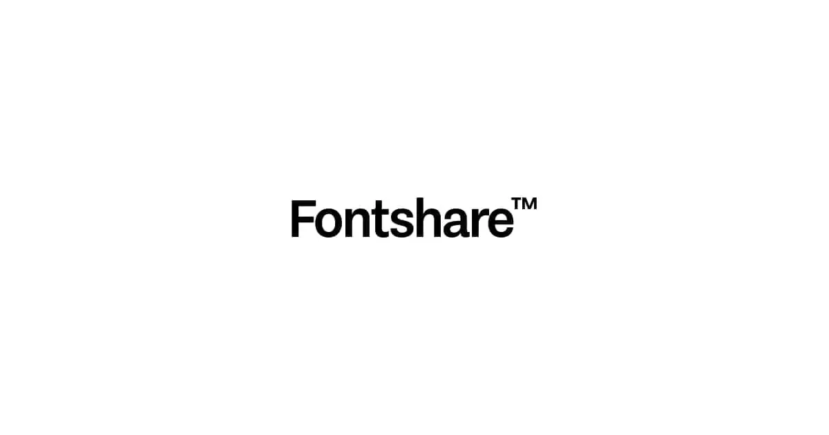 Fontshare官网首页截图