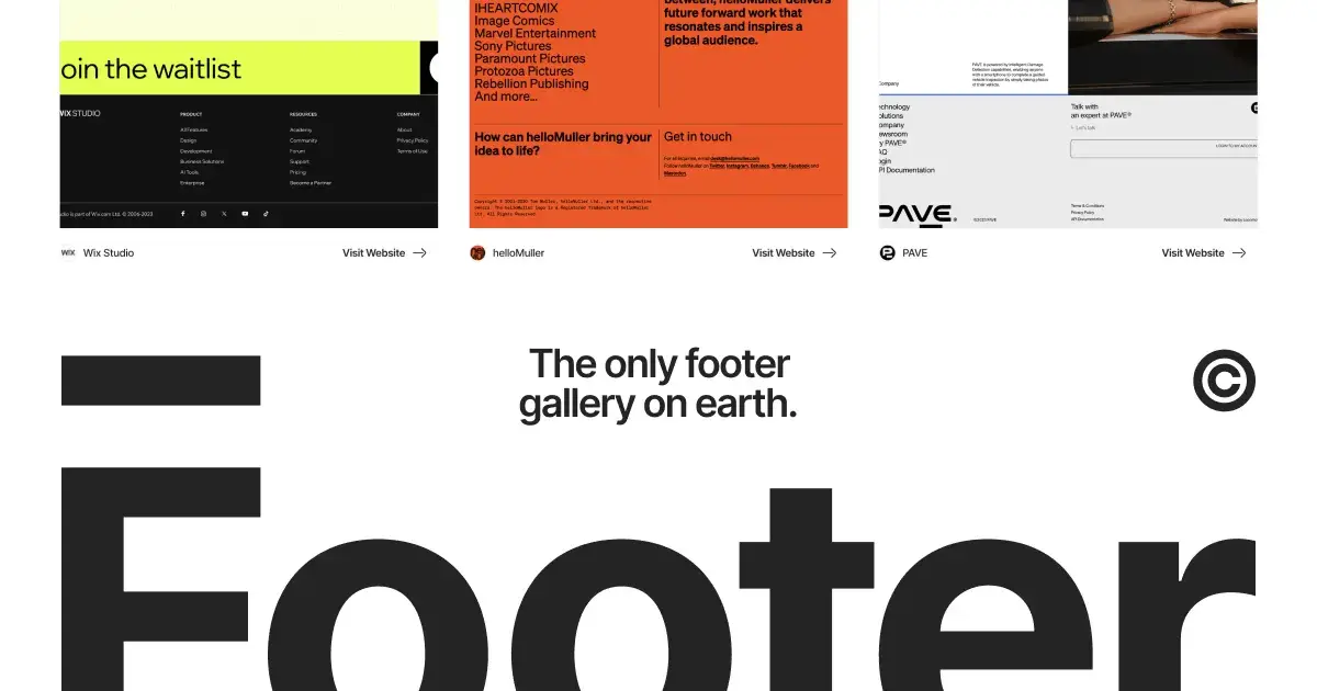 Footer Design官网首页截图