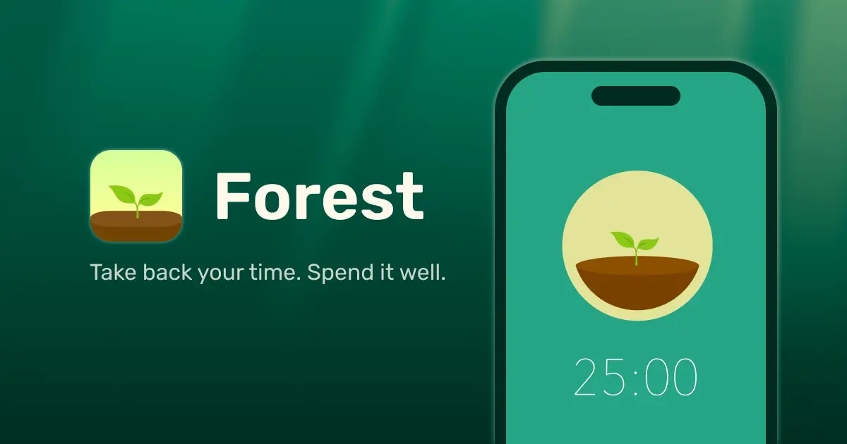 Forest 专注森林官网首页截图