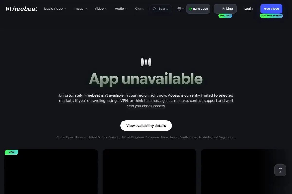 Freebeat AI官网首页截图