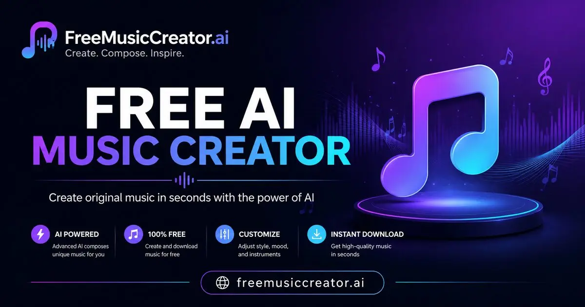 Free AI Music Generator官网首页截图