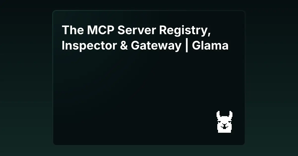 Glama.ai官网首页截图
