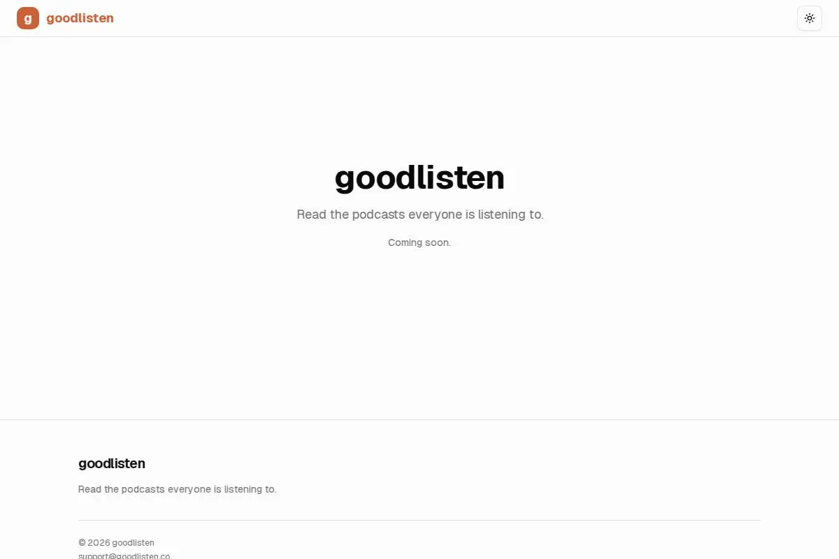 GoodListen官网首页截图