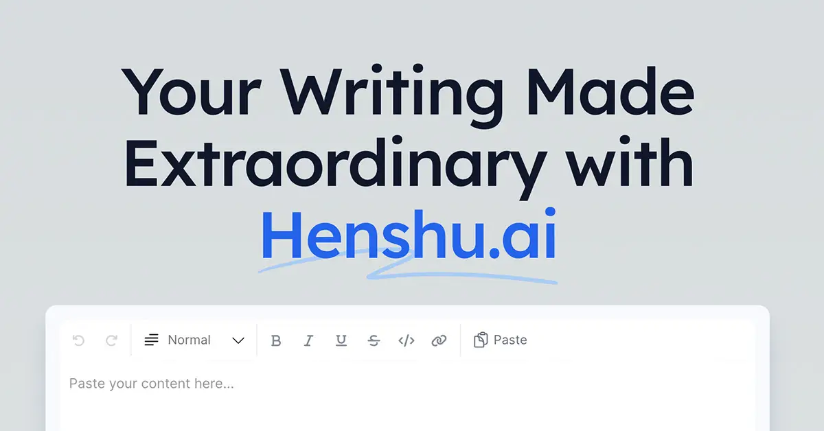 Henshu AI官网首页截图