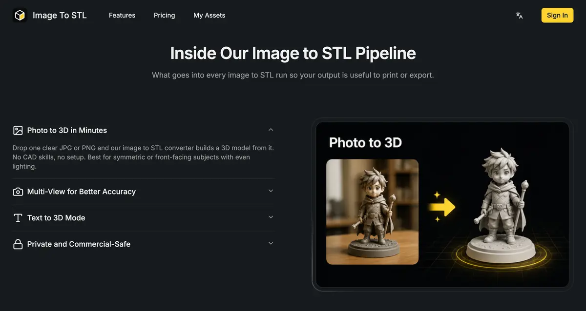 Image to STL Converter官网首页截图