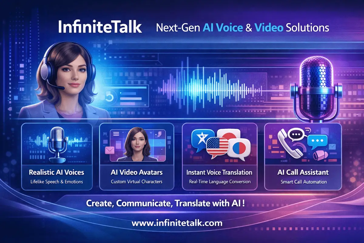 InfiniteTalk官网首页截图