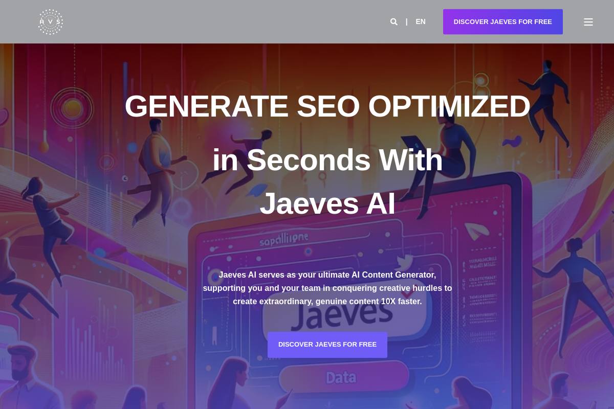 Jaeves AI官网首页截图