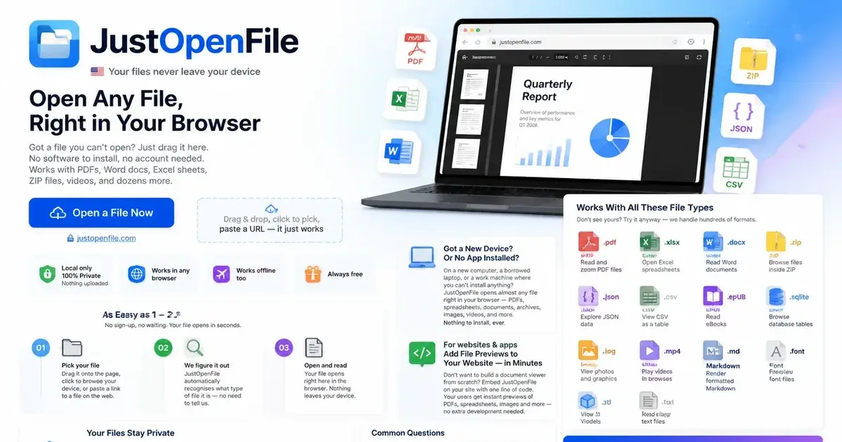 JustOpenFile官网首页截图