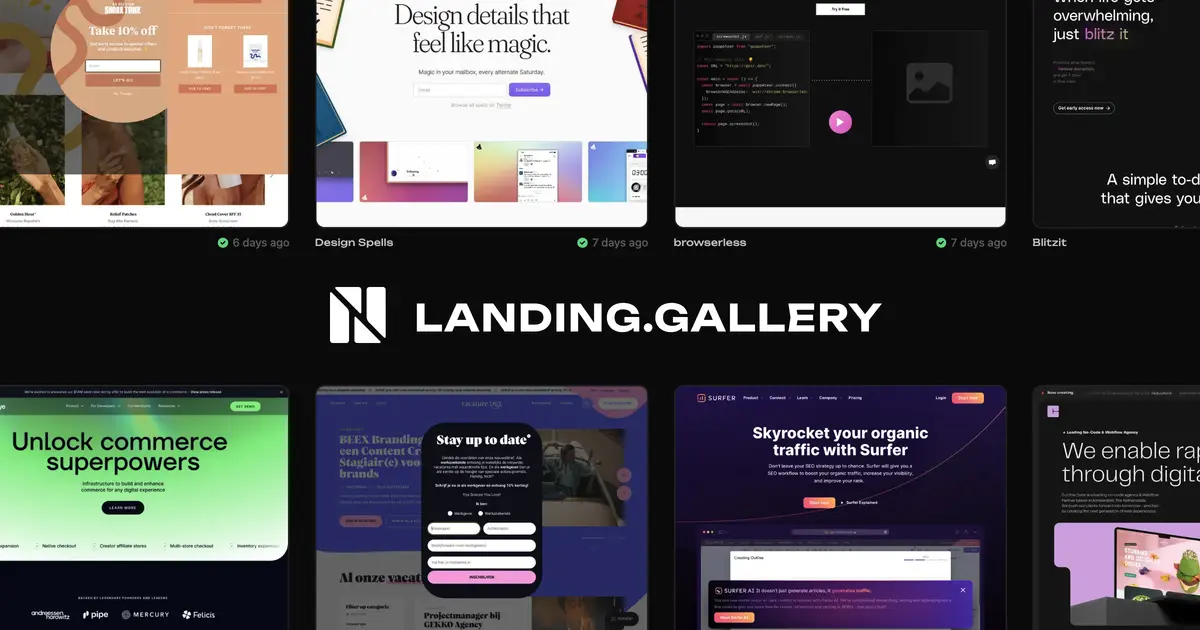 Landing Gallery官网首页截图