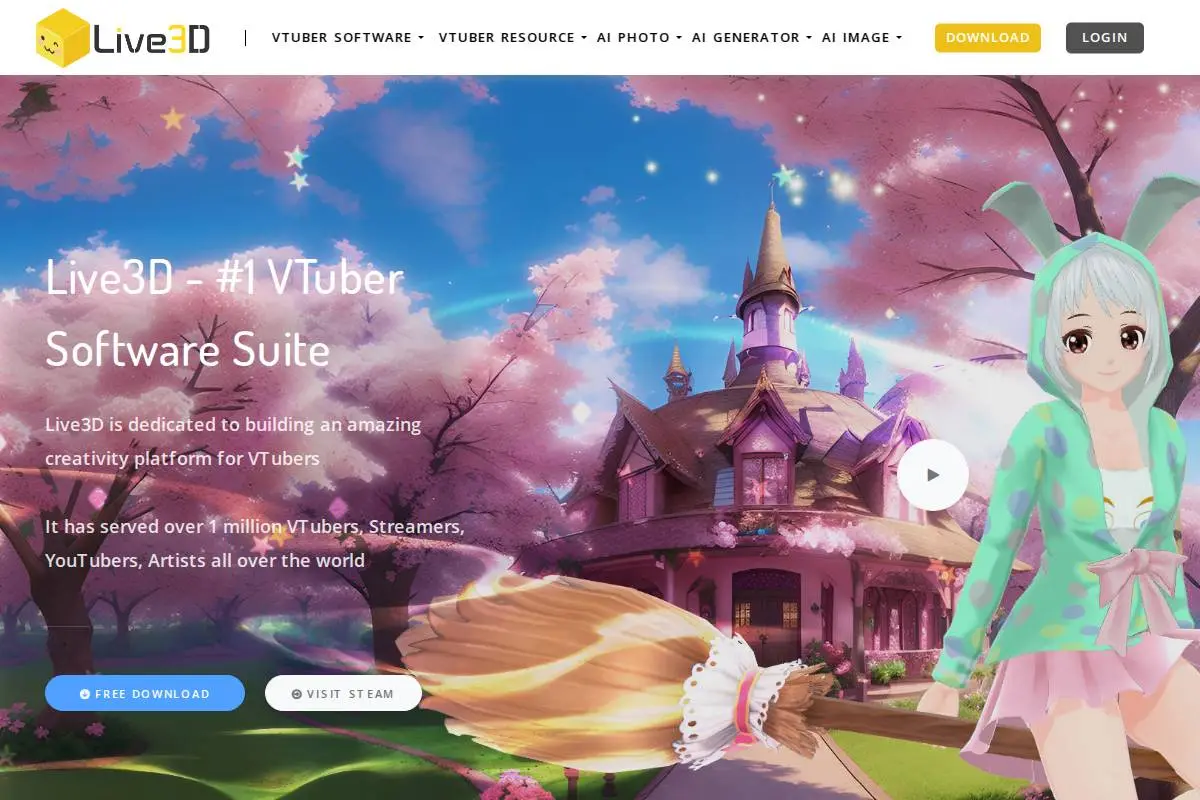 Live3D官网首页截图