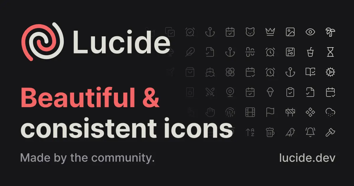 Lucide官网首页截图
