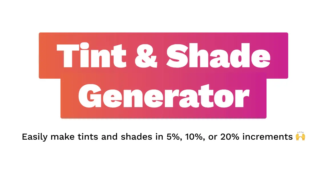 Tints and Shades官网首页截图