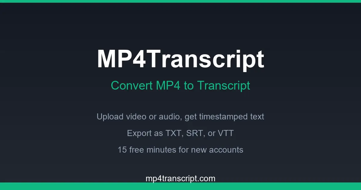 MP4Transcript官网首页截图