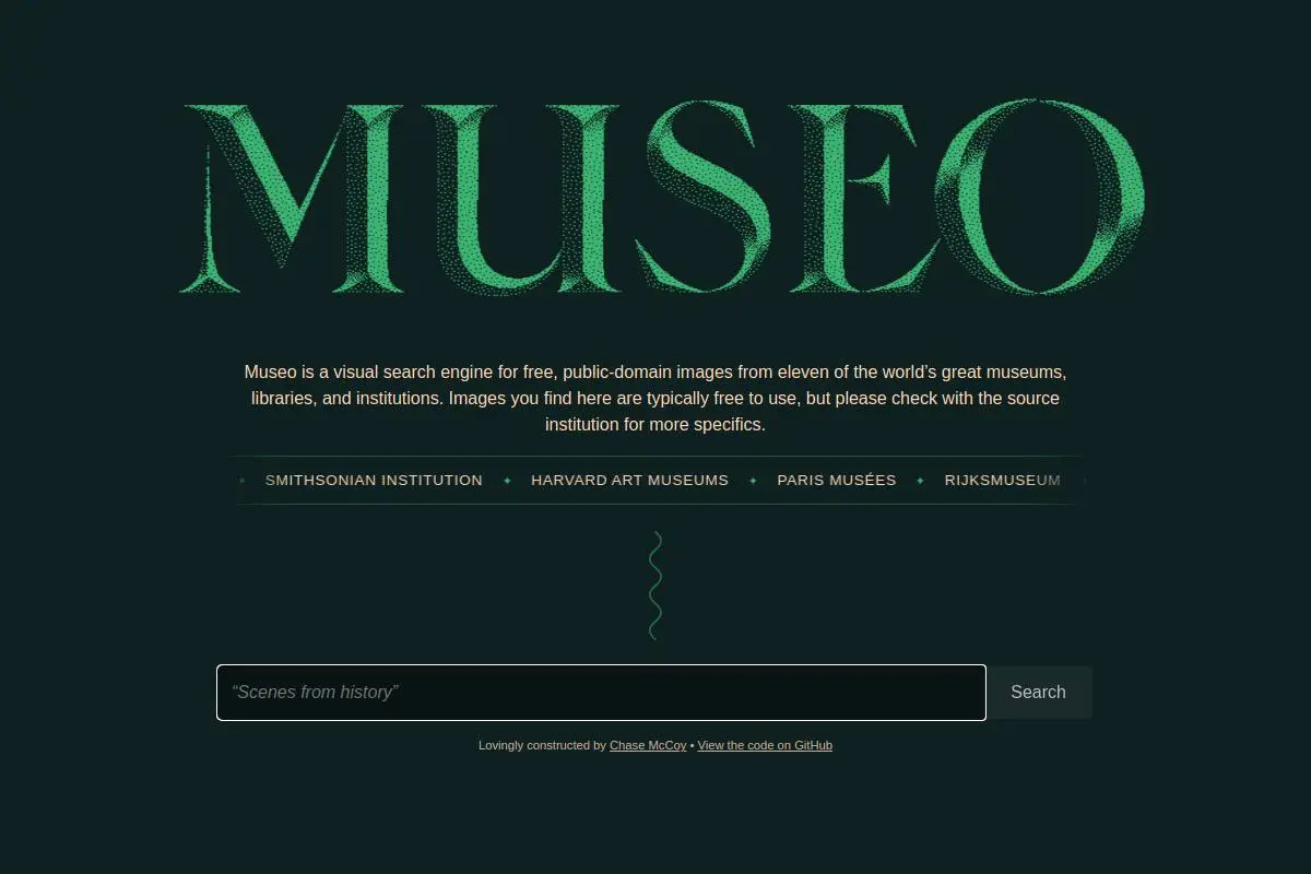 Museo官网首页截图