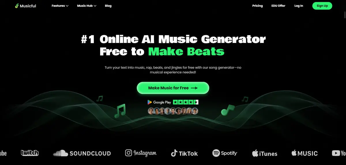 Musicful官网首页截图