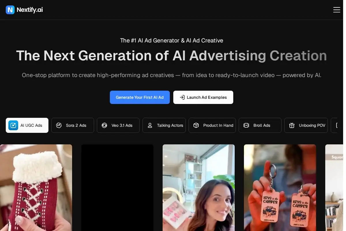 Nextify.ai官网首页截图