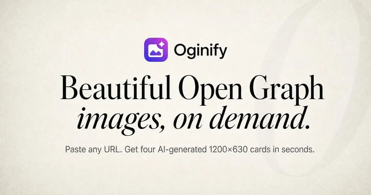 Oginify官网首页截图