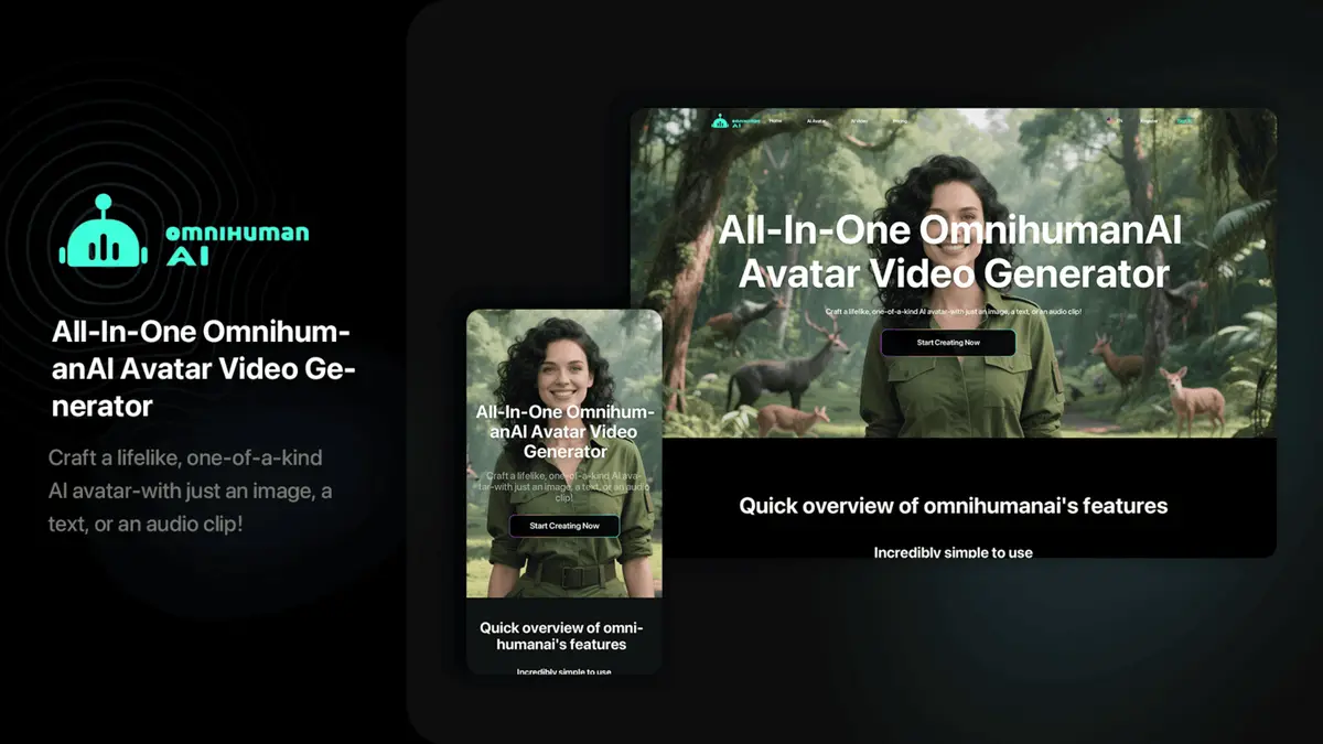 Omnihuman AI官网首页截图