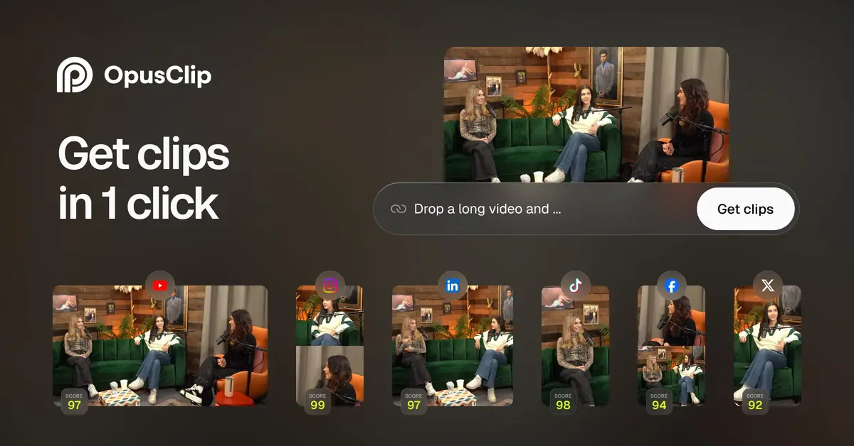 Opus Clip官网首页截图