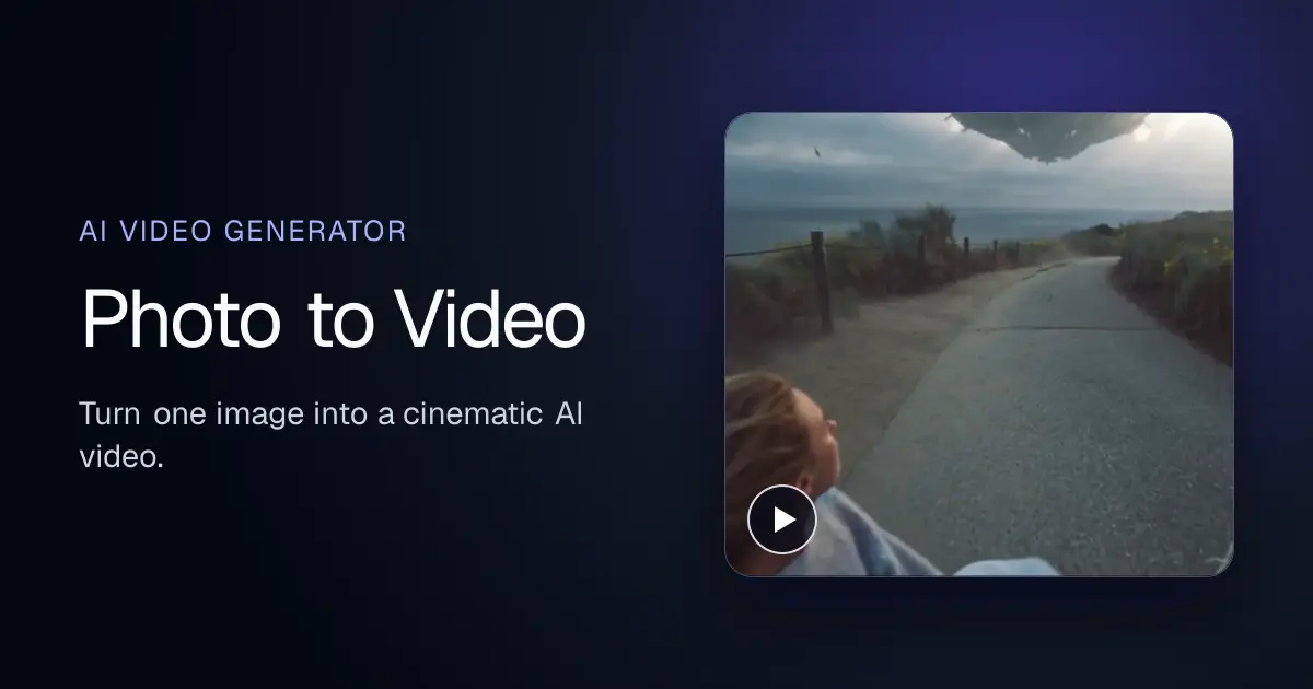 AI Photo to Video Generator官网首页截图