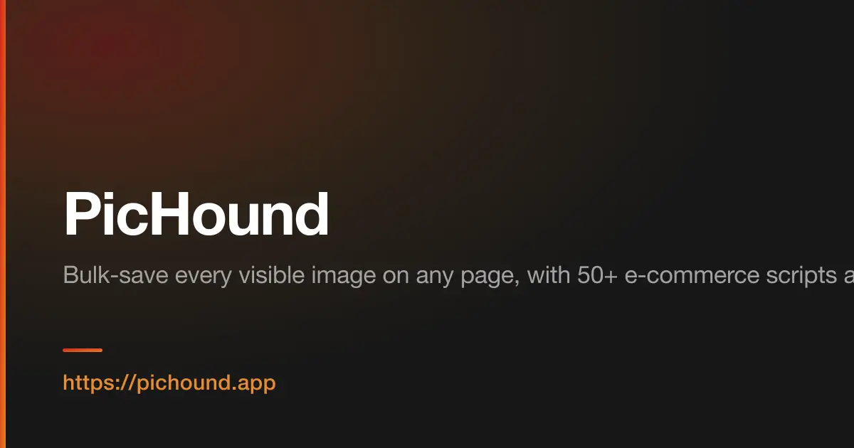 PicHound猎图插件官网首页截图