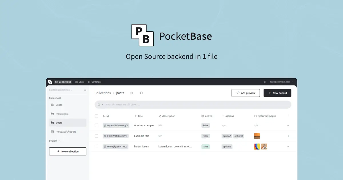 PocketBase官网首页截图