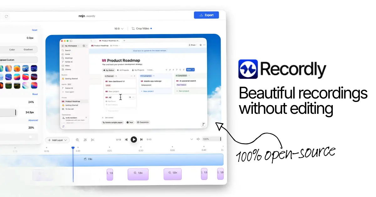 Recordly官网首页截图