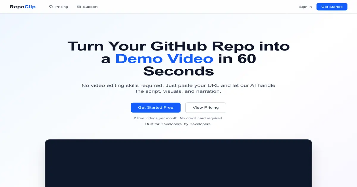 RepoClip官网首页截图