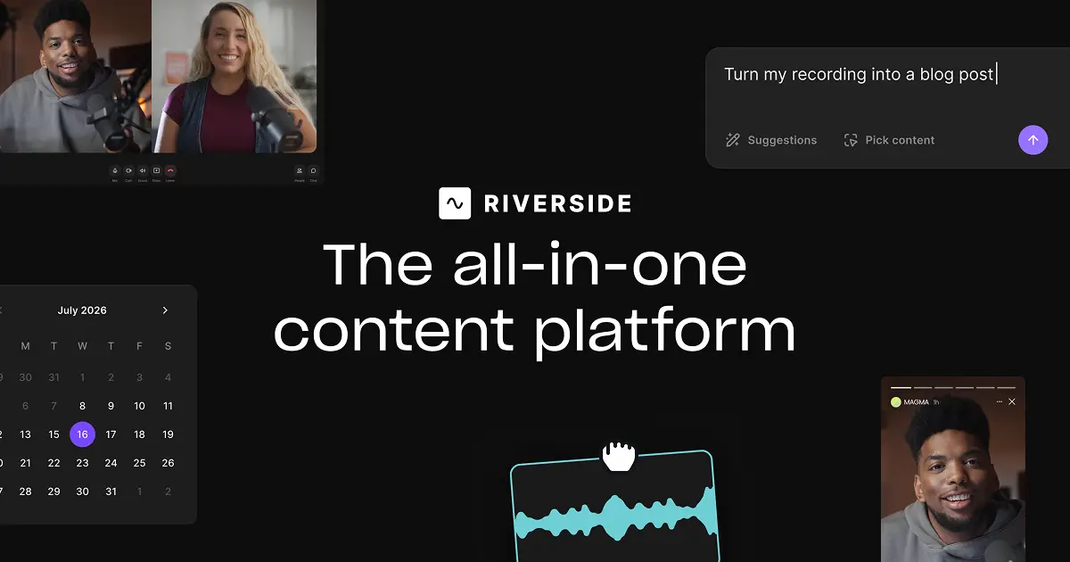 Riverside官网首页截图