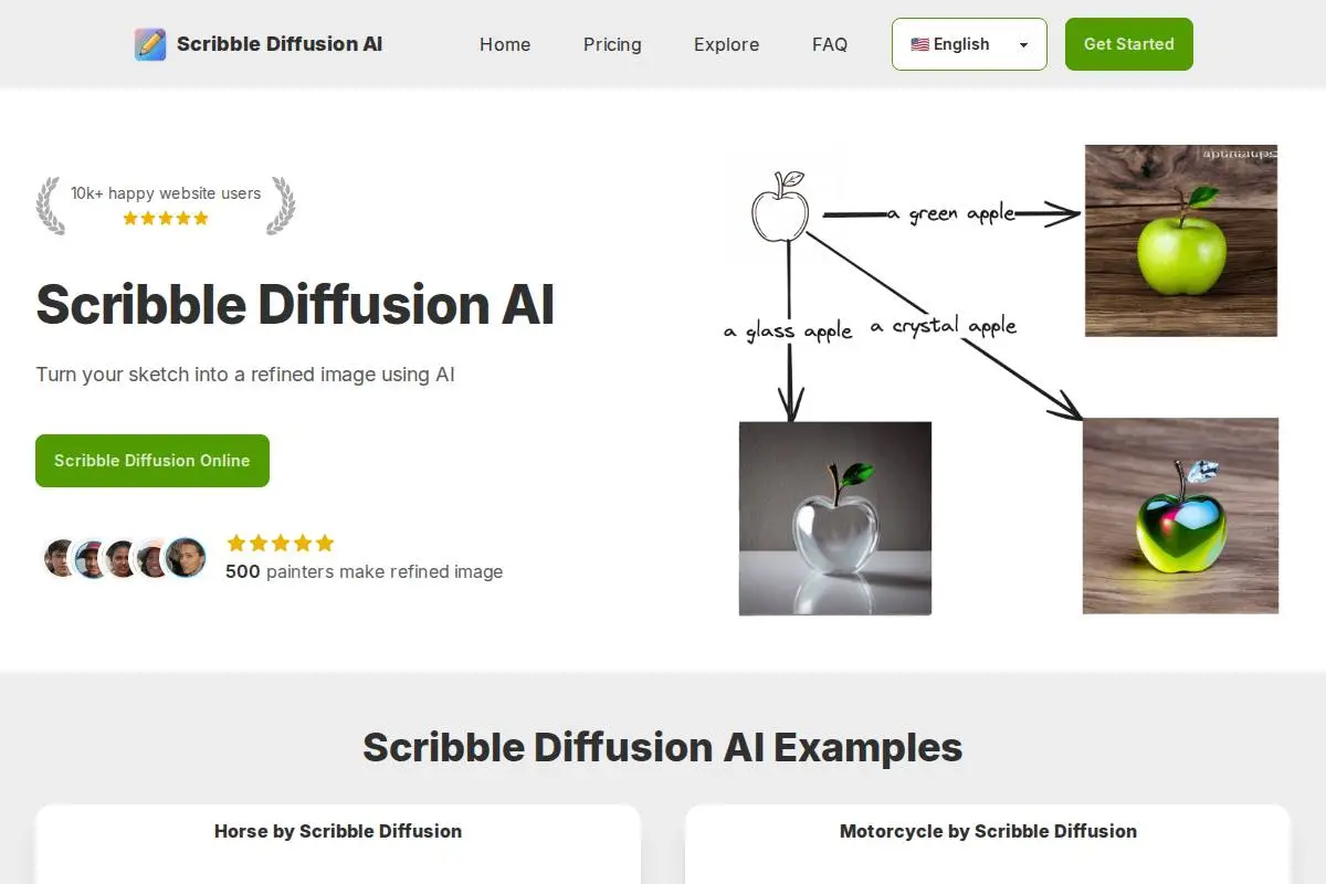 Scribble Diffusion AI官网首页截图